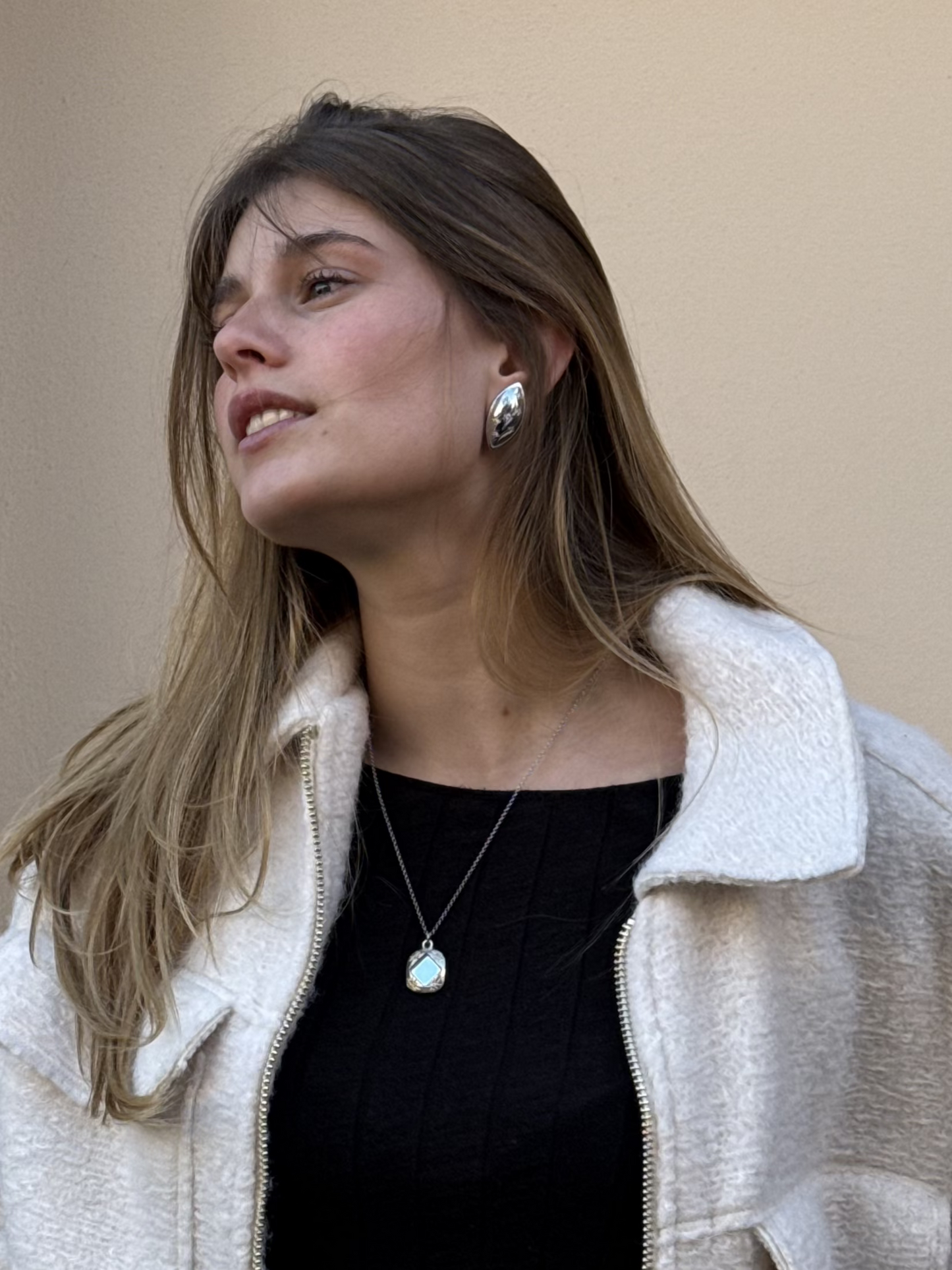 Orecchini Gocciola argento grandi